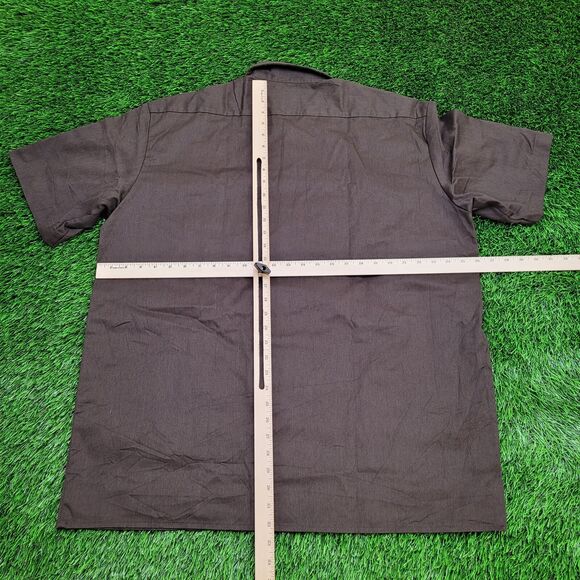 DICKIES Button Shirt XL 26x32 Brown Extra-Baggy - Picture 3 of 12